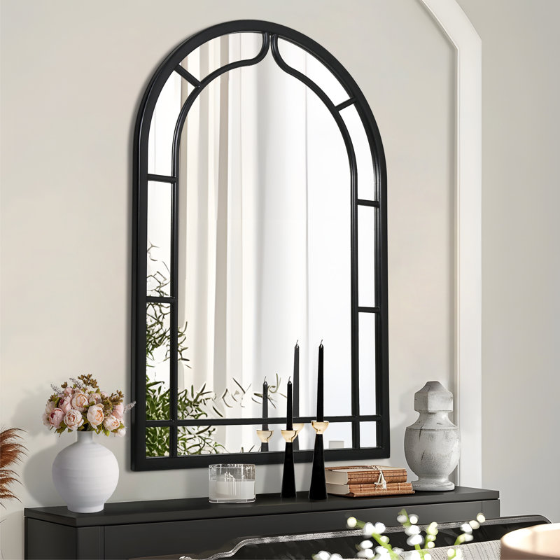 Otho 47" Arched Black Wall Mirror