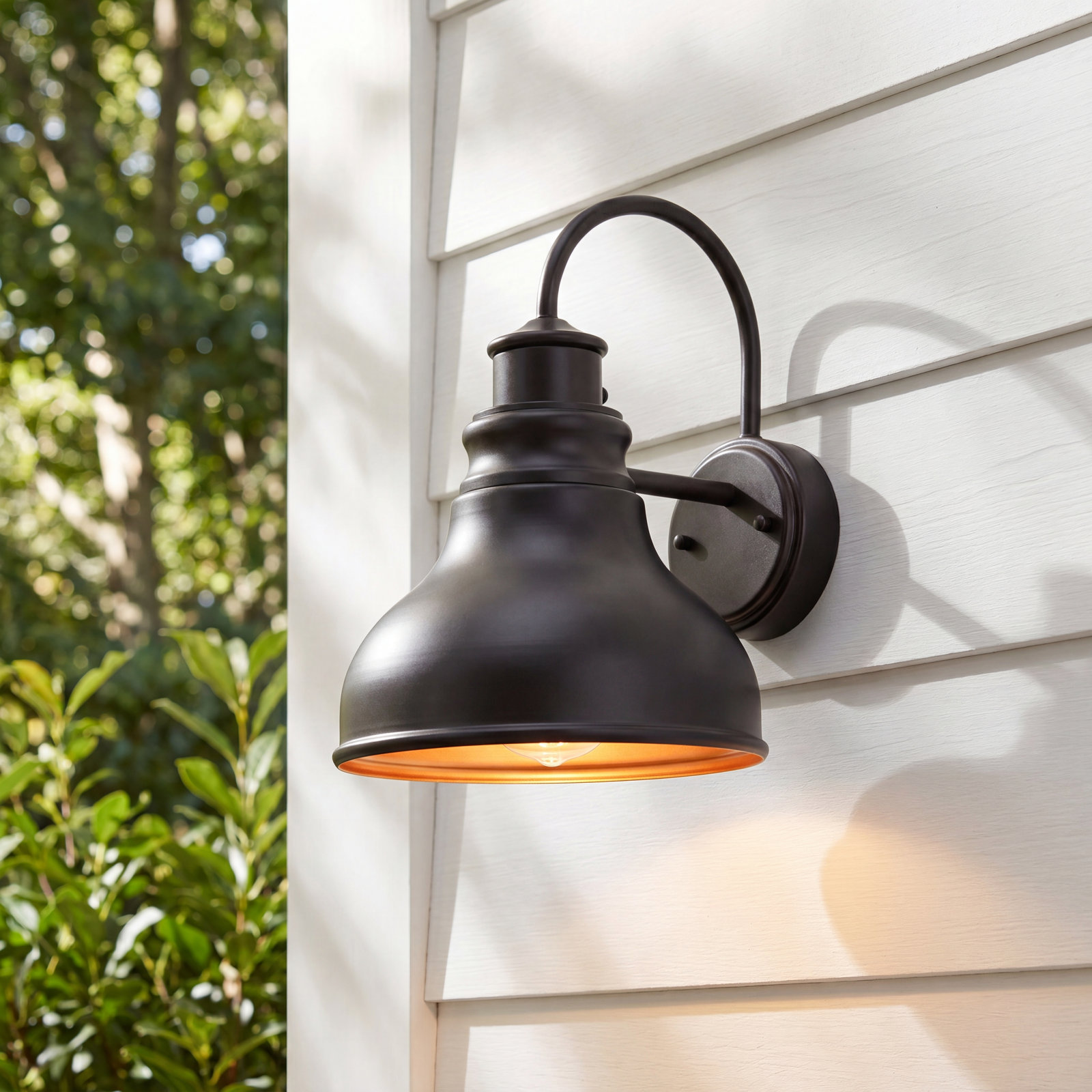 Flavin Outdoor Barn Light, 13" H x 9" W x 11" D