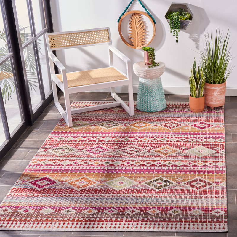 Trent 200 Performance Southwestern Indoor/Outdoor Area Rug, Rectangle 6' x 9'