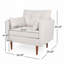 Fauteuil club d'appoint avec pieds en bois