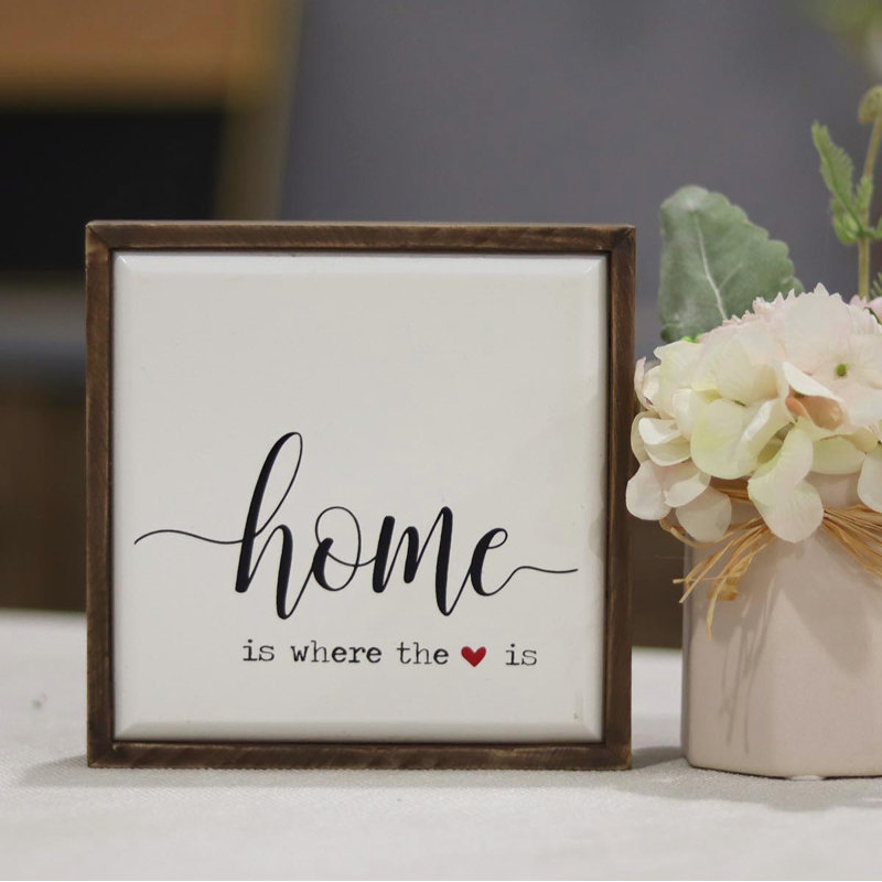 Plaque murale Mini Home Is Where The Heart Is
