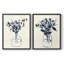 Vase floral indigo I - impression encadrée de qualité supérieure - prêt à être accroché - aucun clou requis - aucun clou requis-2056381499-2056381507