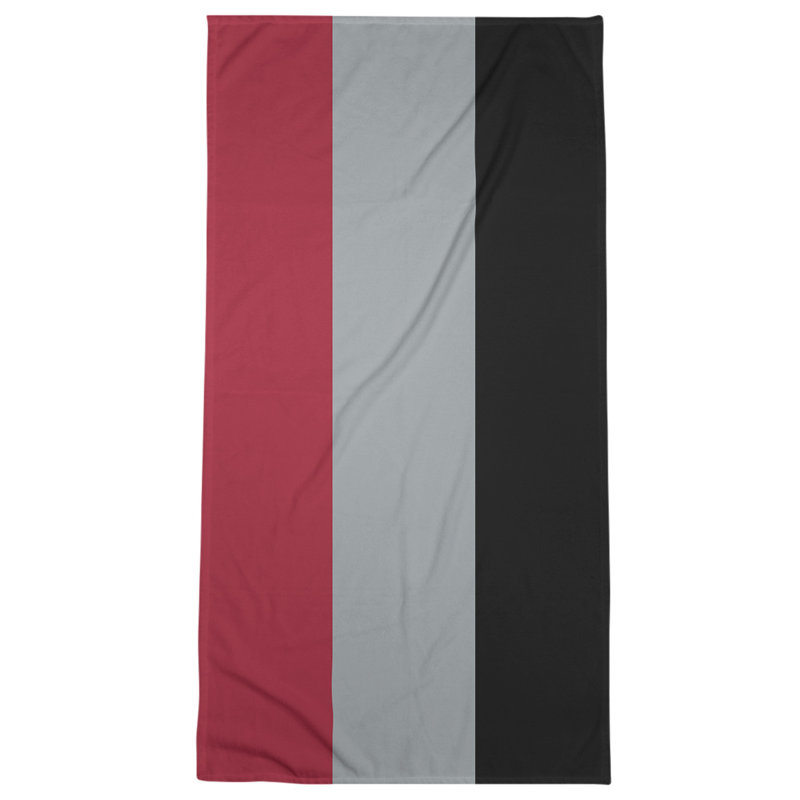 Microfiber Bath Towel, Atlanta Throwback Football Light Red/Gray/Black