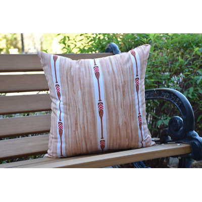 Nantucket Oar Stripe Trio Print Outdoor Square Pillow Cover & Insert
