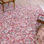 Camellia Floral Hand Tufted Polyester Indoor/Outdoor Area Rug in Coral/Ivory-1235117773
