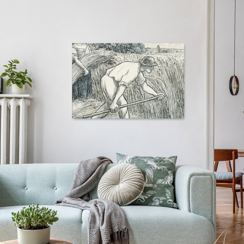 La Moisson, vers 1895. Estampe d'art mural abstrait et contemporain., H 24 po x l 36 po