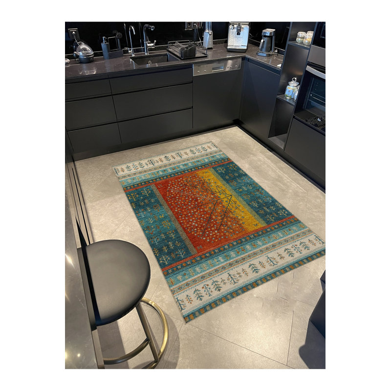 Tapis beige tissé traditionnel Mosso, 3'3" x 4'11"
