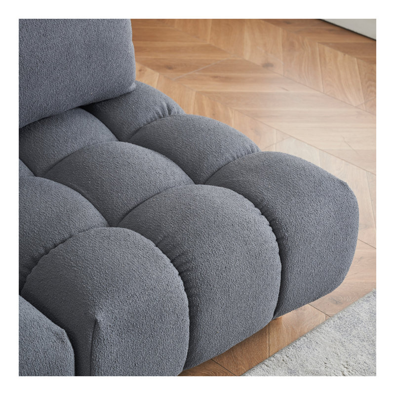 60 pouces de long, tissu de canapé en peluche, avec des sièges spacieux et confortables, pour salon de bureau