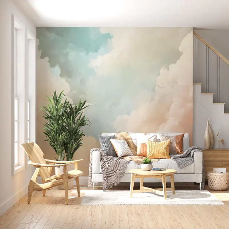 Dreamy Pastel Sky With Soft Clouds, 160" L x 108" W