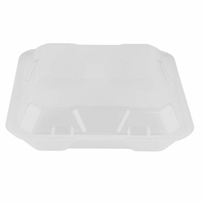 GET EC-12-1-CL 3-Compartment Take-Out Food Container, 9" x 9", Clear (Set of 12)