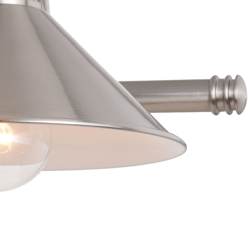 Éclairage tamisé pour meuble-lavabo Tamar, Nickel satiné et blanc mat, 2