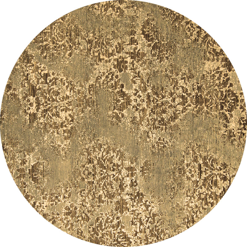 Tapis abstraits brun 5378, Rond 8 pi