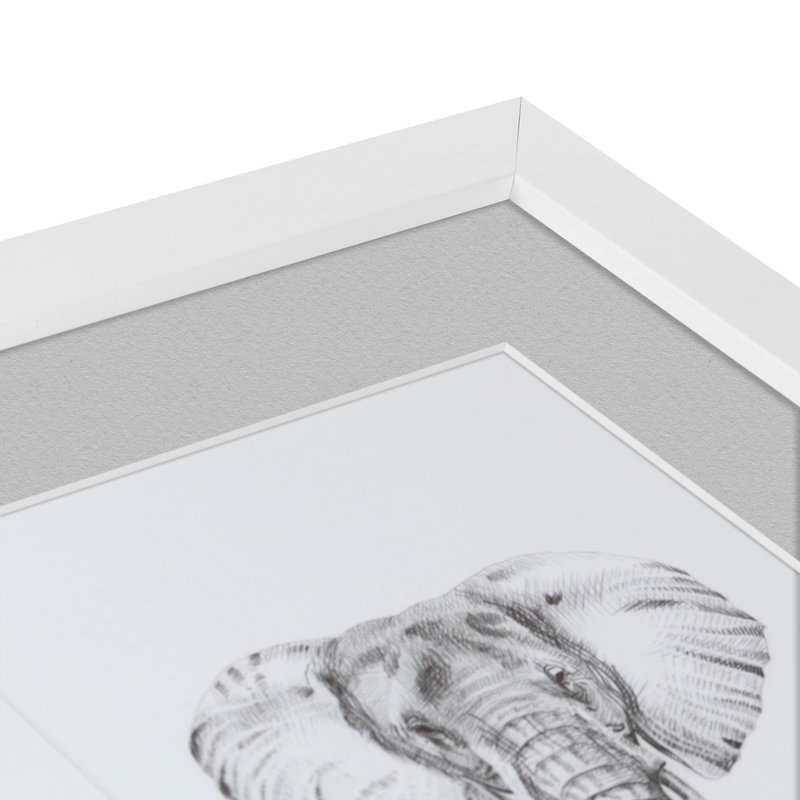 Cadre pour photo simple blanc mat 10 "x 10", Gris