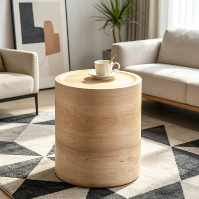 Table de bout ronde avec base robuste