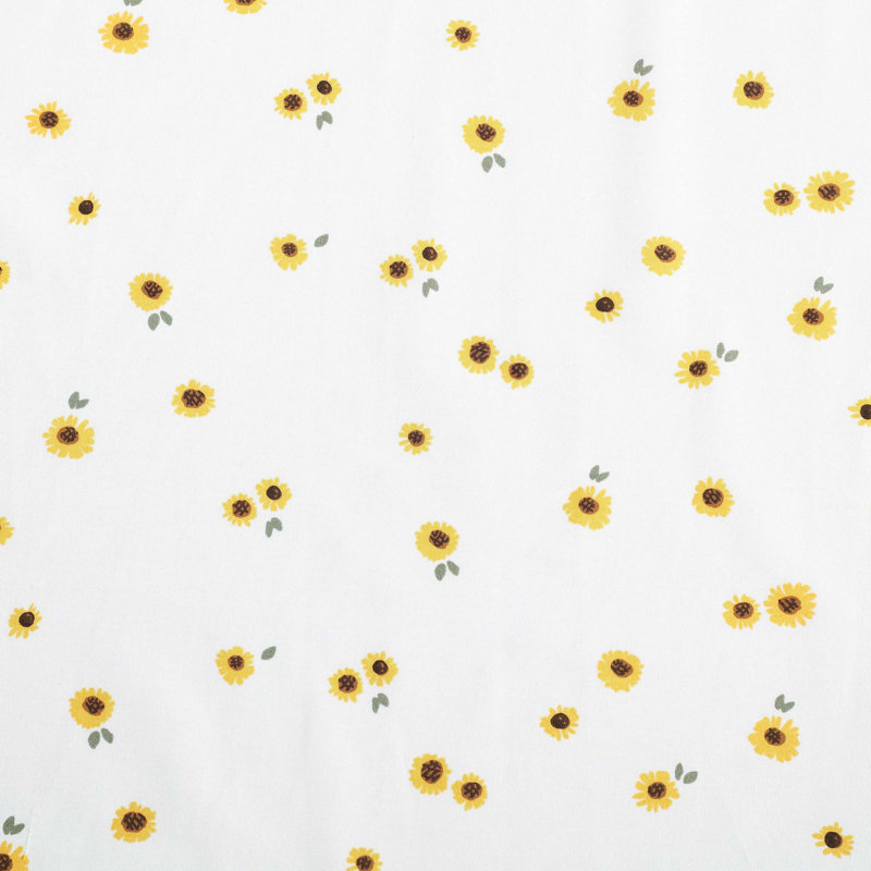 Shasta Lake Cotton Percale Standard Sheet Set, Queen Sheet Set with 2 Pillowcases, Sunflower