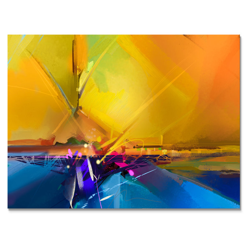 Impression sur toile Modern Ocean Waves Impression II - Floater, H 8 po x l 12 po x P 1 po, Toile tendue
