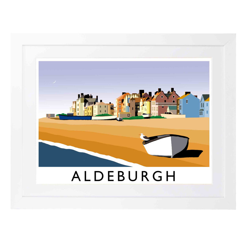 Aldeburgh by Richard O'Neil - Print, White Wood Frame, 33.5 cm H x 43.5 cm W x 2.2 cm D