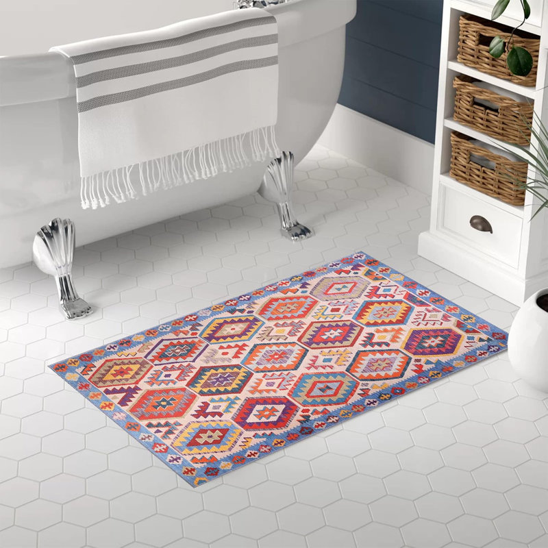 Indoor Area Rug Soft Carpet Pads For Bedroom Non-Slip Throw Rugs Washable Mat For Home Decor 1315, Rectangle 60 x 90 cm