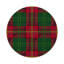 Tartan Blue Vegan Leather Round Coasters-1909991949