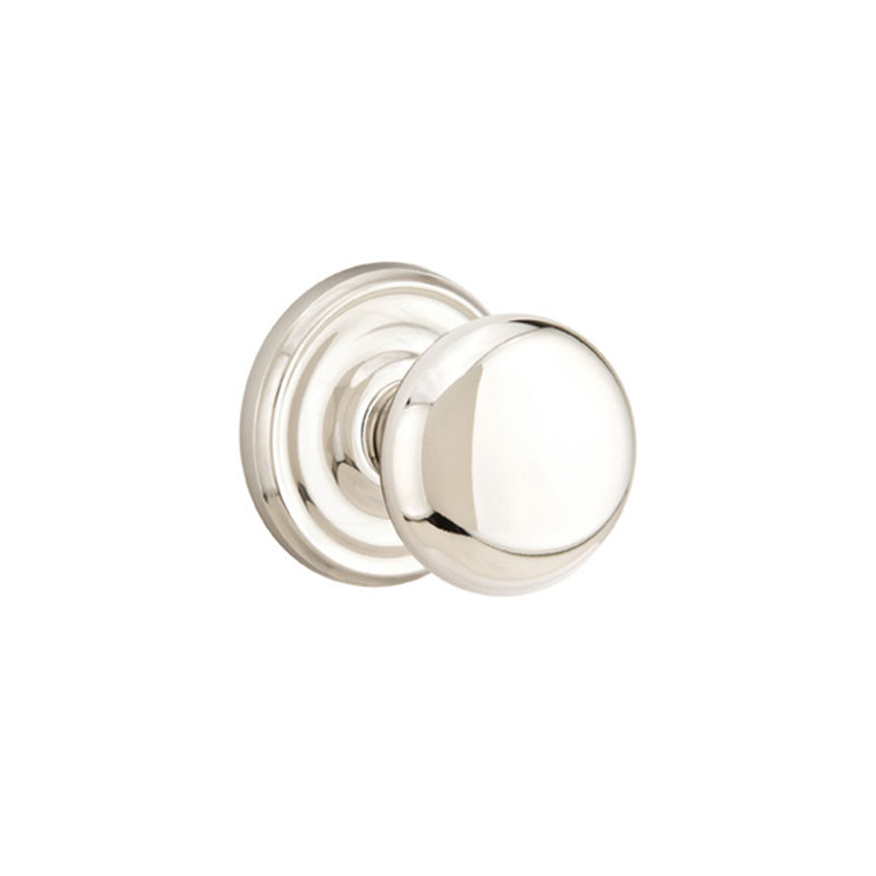 Passage Providence Knob with Regular Rose, Polished Nickel