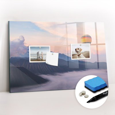 Magnetic Memo Board Whiteboard - 60 x 40 cm - Includes Marker and Magnets - A beautiful landscape