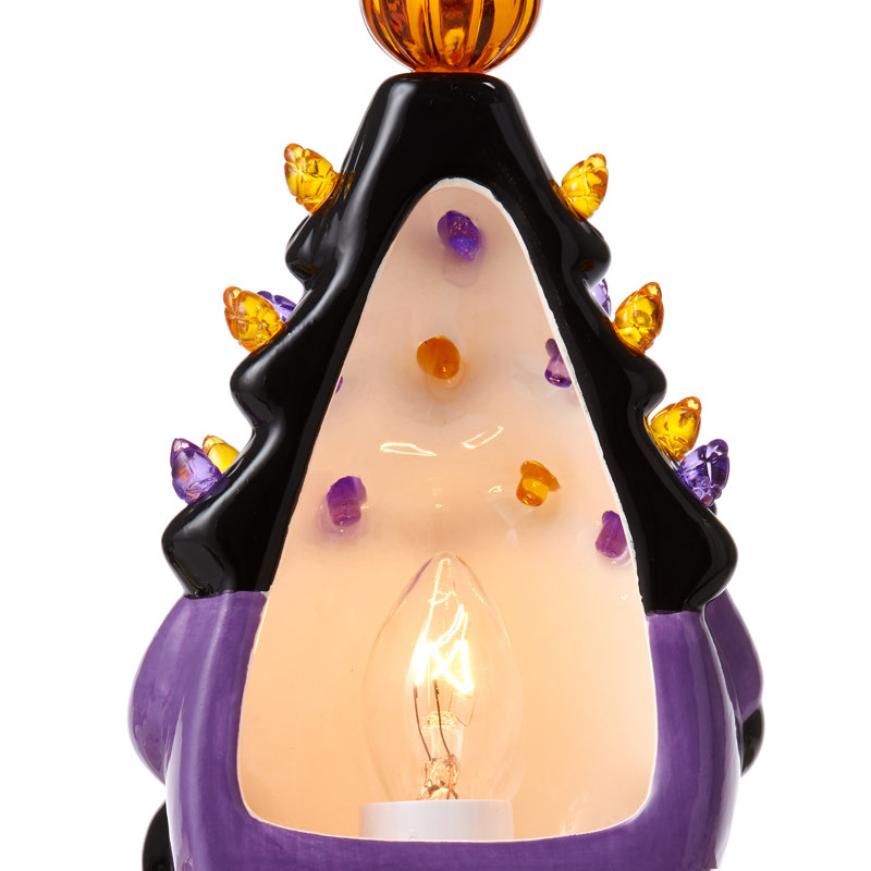 Ceramic Black Halloween Gnome Plug-in Decorative Night Light