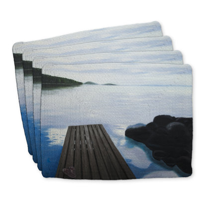 Evening on the Dock Braided Polyester Placemats (Set of 4)