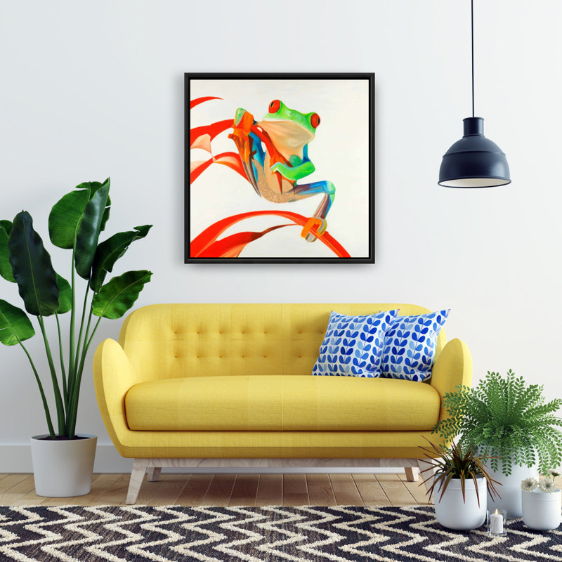 «Grenouille aux yeux rouges», H 24 po x l 24 po