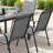 Ballynure Rectangular Patio Dining Set with Faux Wood Dining Table and 6 Stackable Textilene Chairs-2101010305