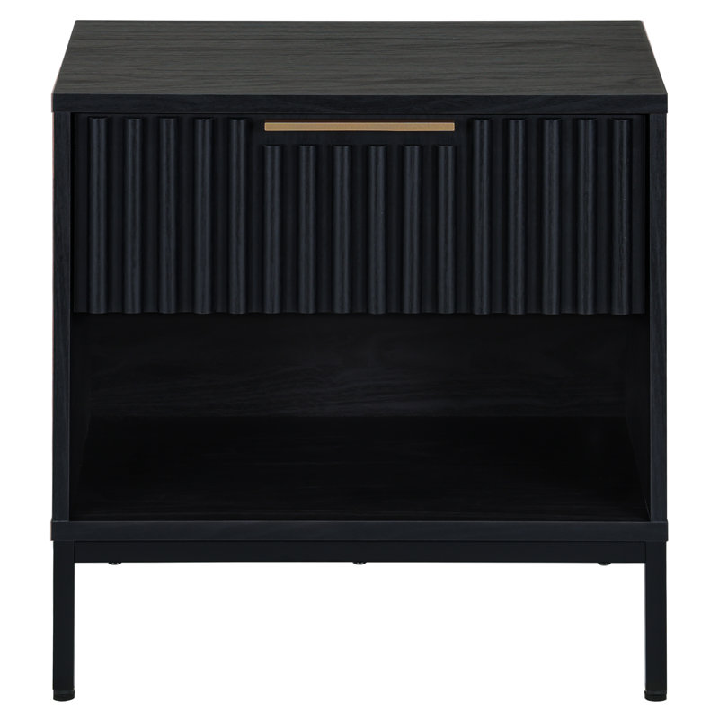 Table de chevet 1 tiroir Lylia, Noir