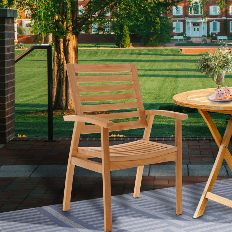 Kasandra Outdoor Teak Dining Armchair