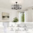 35.4'' Dimmable Crystal Ceiling Fan With Light Kit And Remote Control