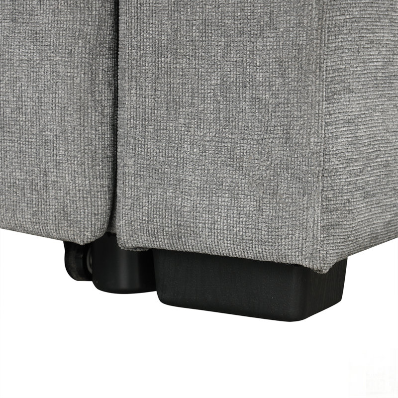 Canapé-lit convertible convertible, modulaire en forme de U pour le salon, peu encombrant et confortable, Gris