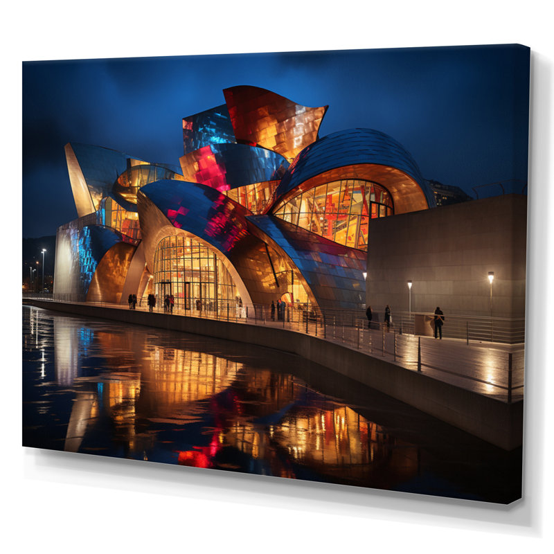 Espagne, musée Guggenheim, Bilbaoin IV sur toile, H 12 po x l 20 po x P 1 po, Toile tendue