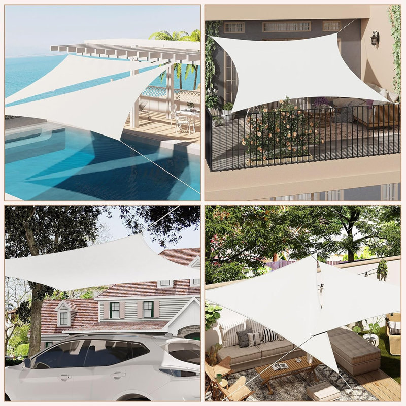 Brigitta 3m x 2m Rectangle Shade Sail, Cream