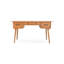 Bureau rectangulaire en bois massif avec 3 tiroirs couleur cerisier-101578317
