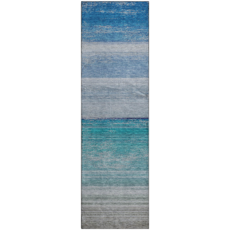 Premium Machine Washable Alijah AMF1252 Stripes Rug, Runner 2'3" x 7'6"