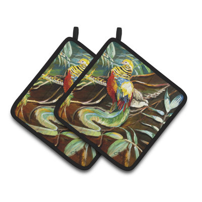 Caroline's Treasures Mandarin Pheasant Polyester Potholder Set