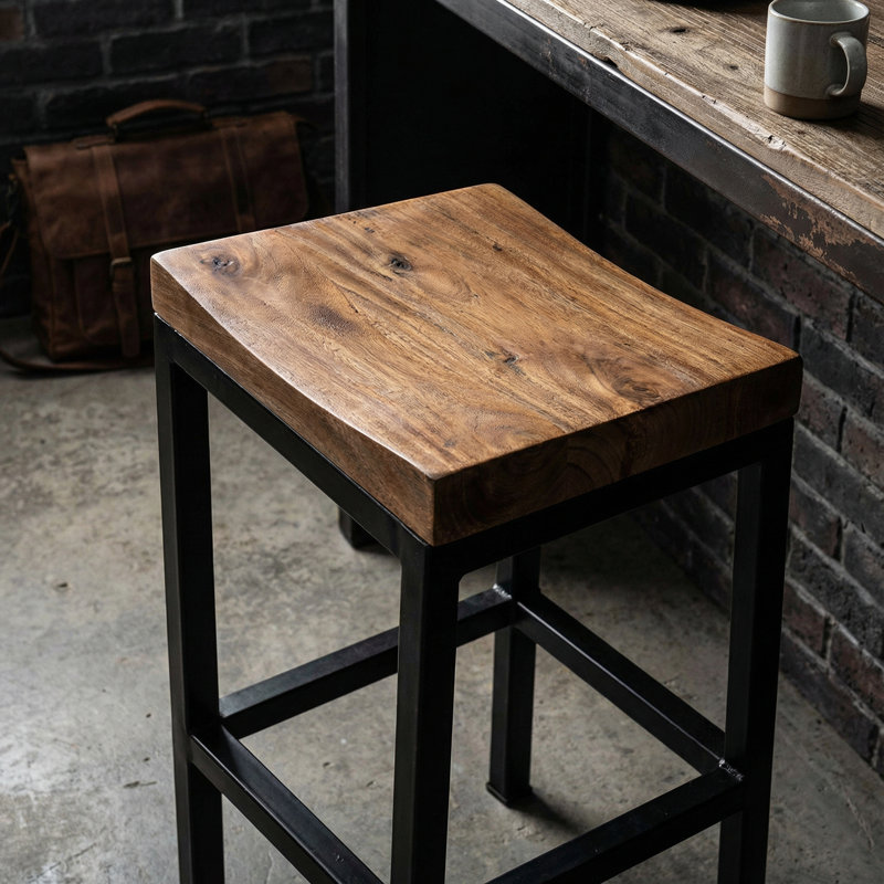 Castelnaud Counter Stool with Metal Frame