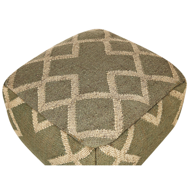 Linus 50cm Wide Square Geometric Pouffe Ottoman