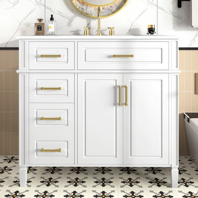 Meuble-lavabo unique 36 po avec lavabo en céramique
