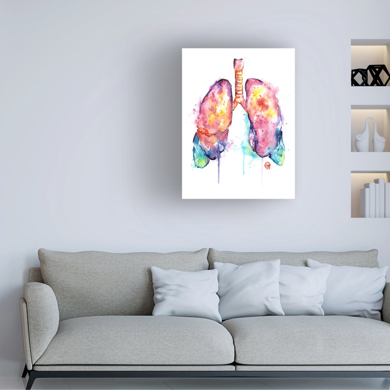 "Lisa Whitehouse Lungs", art sur toile, H 19 po x l 14 po