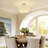 Nichoel Modern Farmhouse 3-Light 2-Tier Linen Blend Drum Semi Flush Mount Ceiling Light