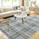 Machine Washable Rug Gingham Non-Slip Modern Rug for Living Room Bedroom Nursery Dining Table Stylish Carpet for Dorm and Bedside Decor