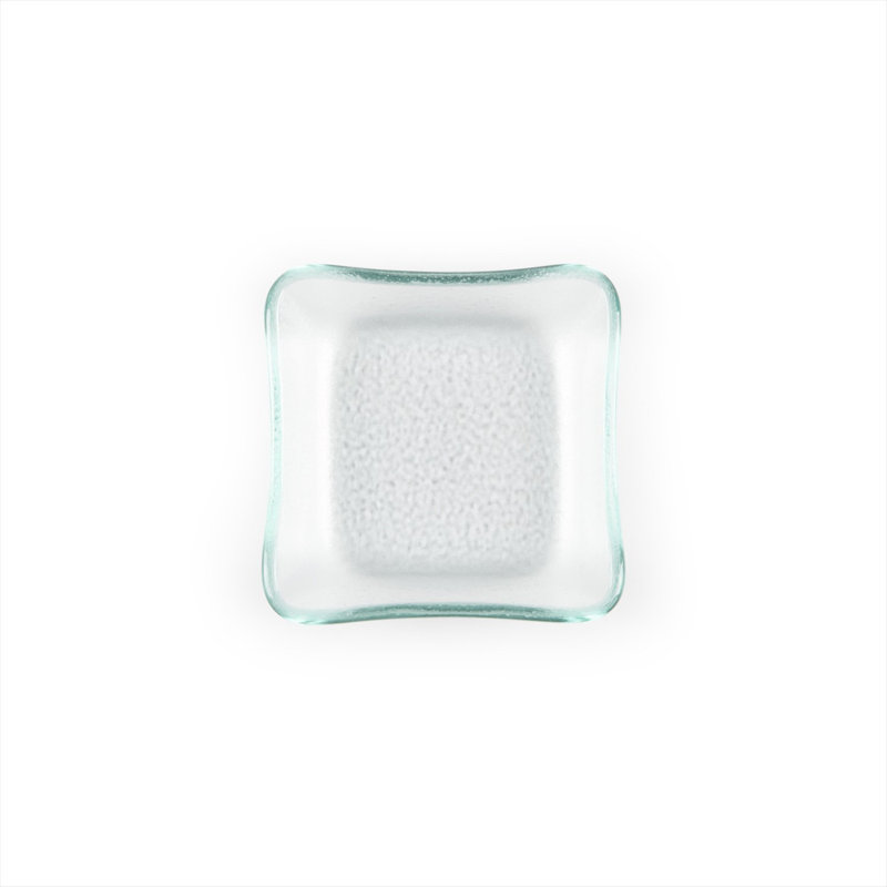 Handcrafted Clear Glass Square Salad/Dessert Plates Set of 6