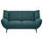 Teal Blue Flared Arm Loveseat