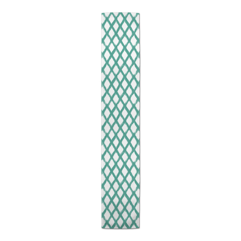 Chemin de table Carlvin, 72 po x 16 po, Bleu sarcelle