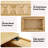 38.59"  Slide Top Coffee Table with Hidden Storage, Mid-Century Fluted Rectangle Center Table ,Natural-1055630618