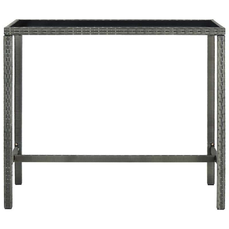 Mamers Bar Table, Gray, 51.2" L x 23.6" W x 43.3" H