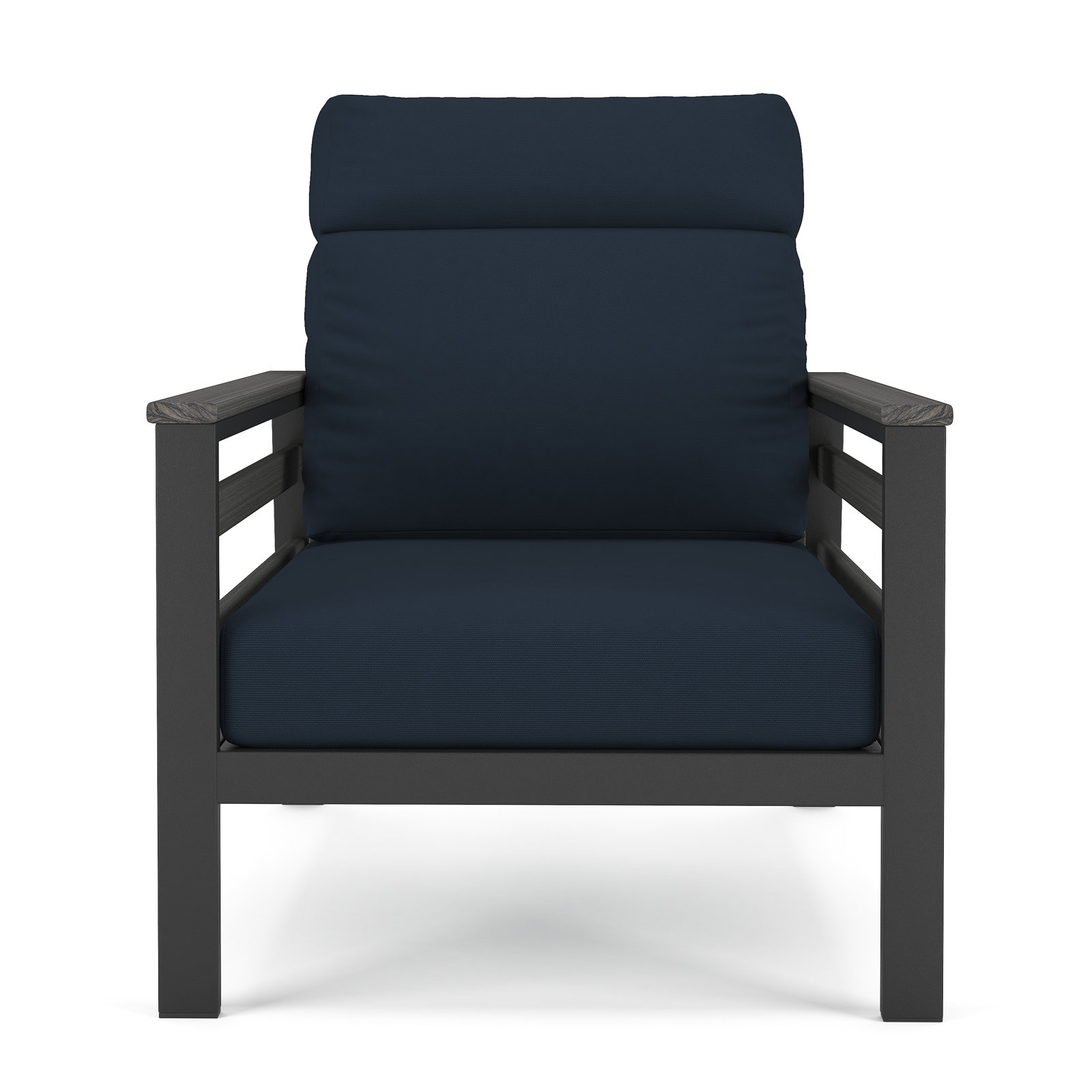 Townsend Sunbrella® Patio Lounge Chair, Gray, Canvas Navy